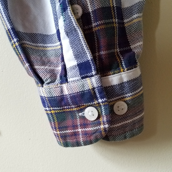 Vintage Tommy Hilfiger Crest Button Up Plaid Long Sleeve Shirt Small Medium - Picture 9 of 11